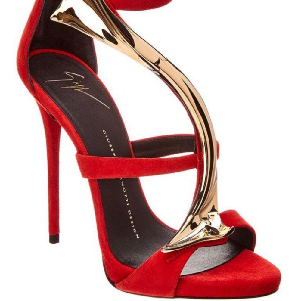 Giuseppe Zanotti Red and Gold Heels